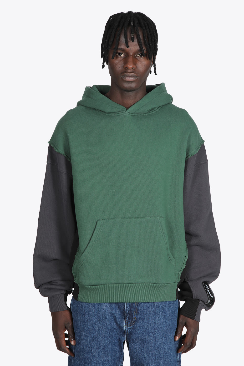 Axel Arigato Fragment Hoodie Green and faded black cotton hoodie - Fragment hoodie