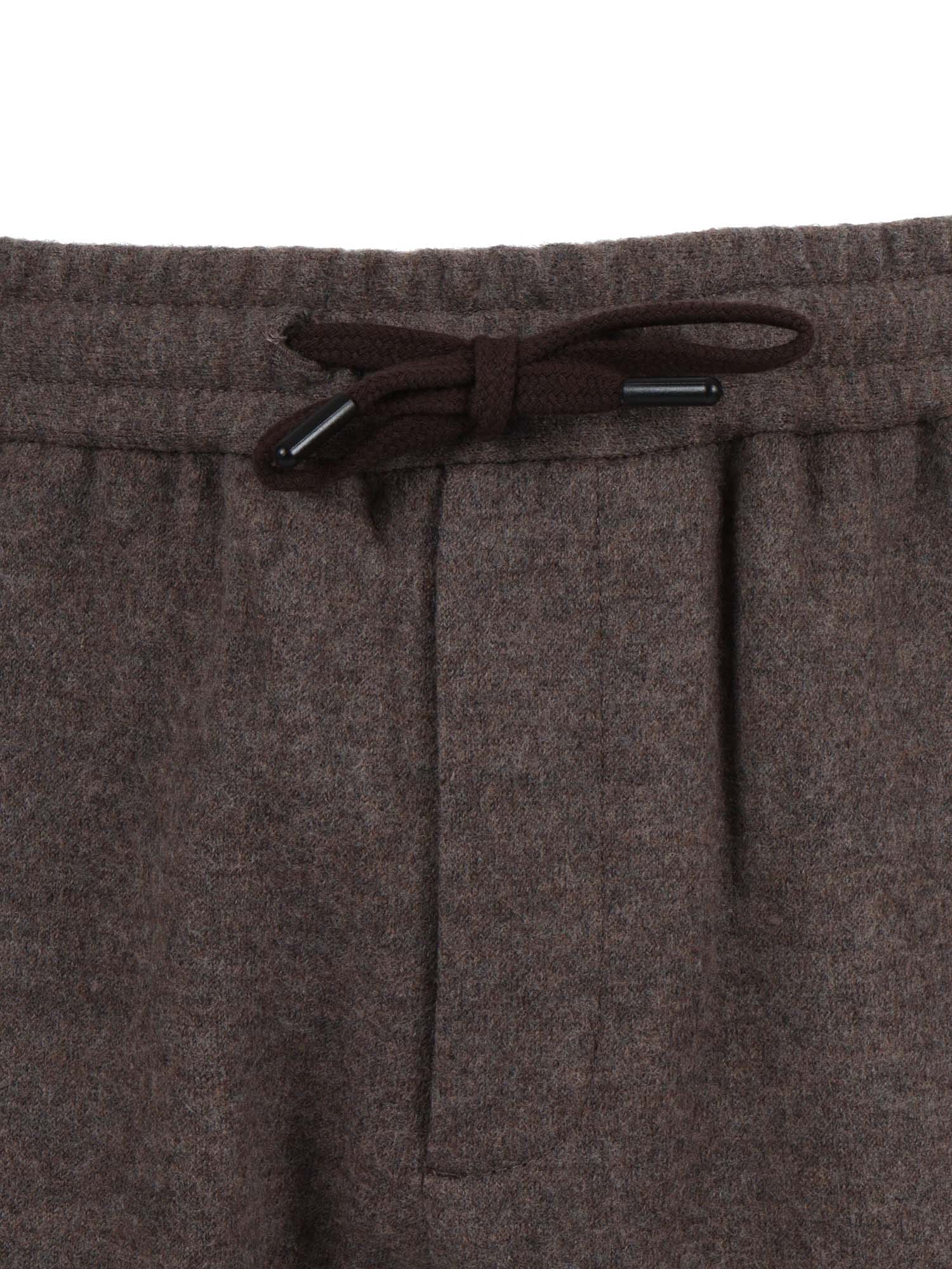 Circolo 1901 Tailored Cuffed Wool Pants With Structured Fit In Brown