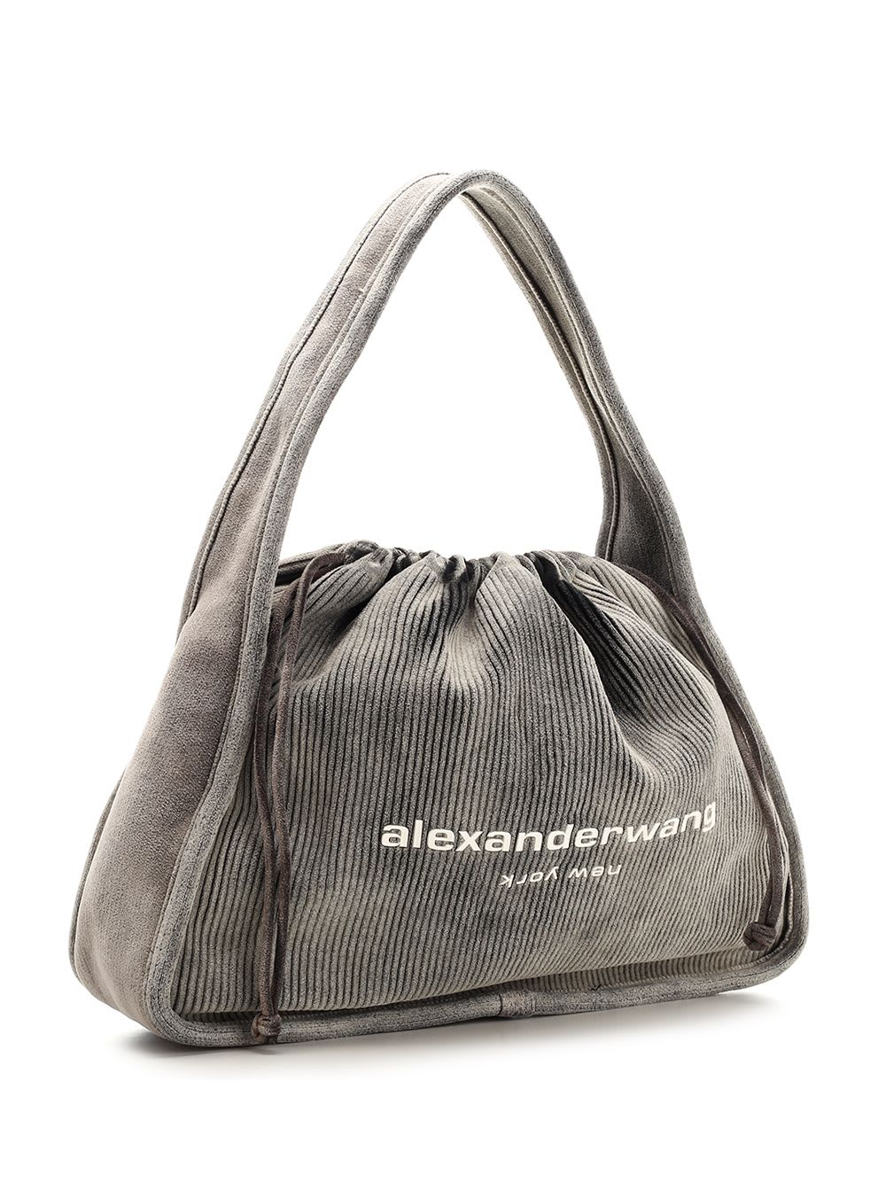 Shop Alexander Wang Ryan Shoulder Bag In Grey