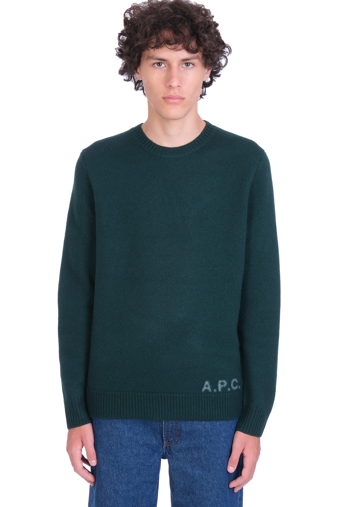 A.P.C. Edward Knitwear In Green Wool