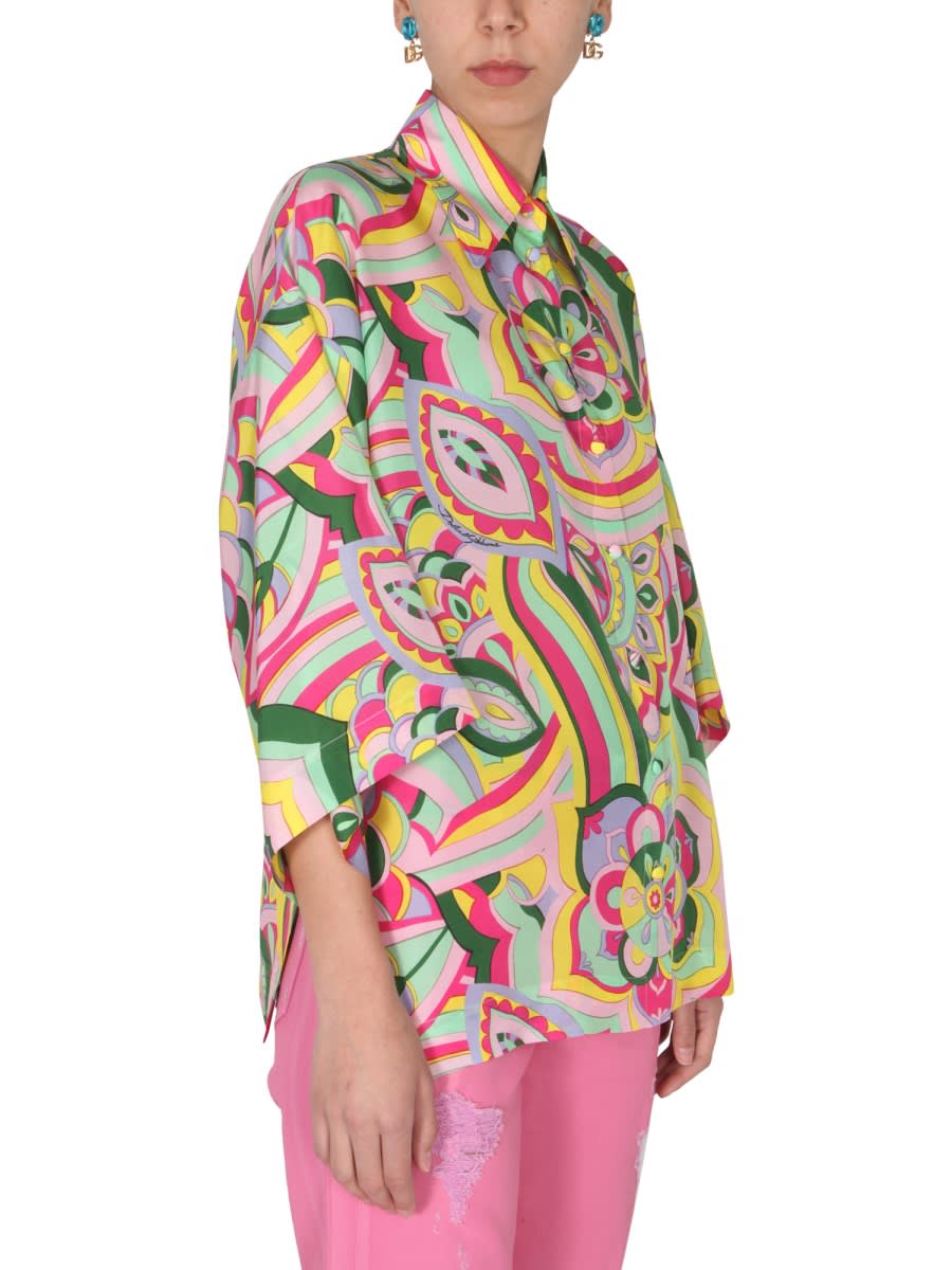 Shop Dolce & Gabbana 60s Print Shirt In Multicolour