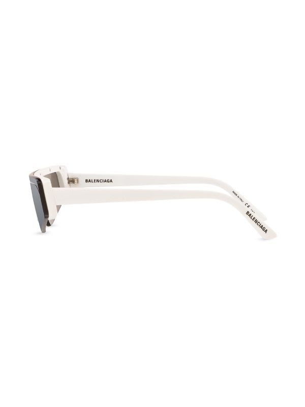 Shop Balenciaga Bb0003s Sunglasses In White White Silver