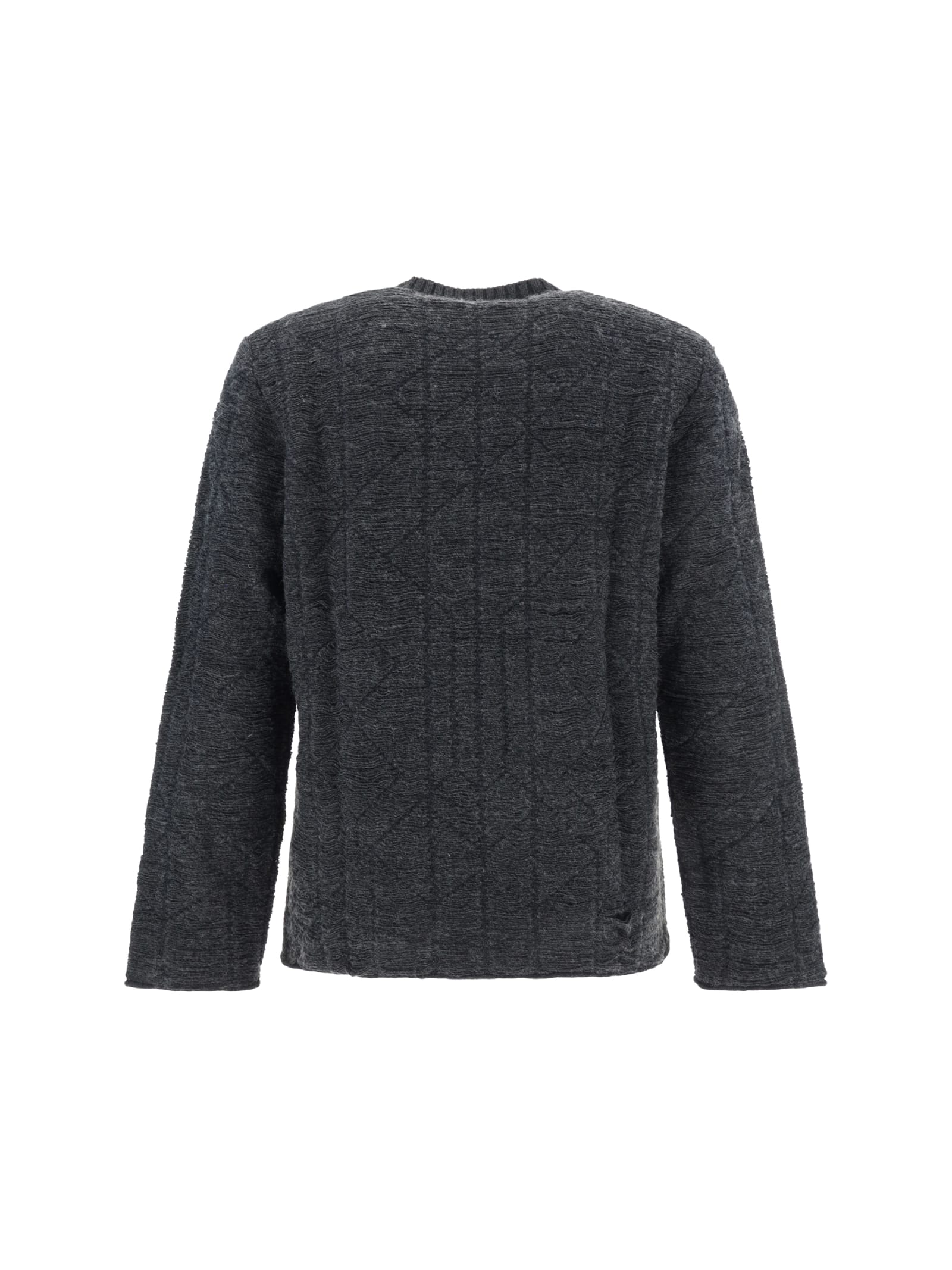 Shop Mm6 Maison Margiela Sweater In Dark Grey Melange