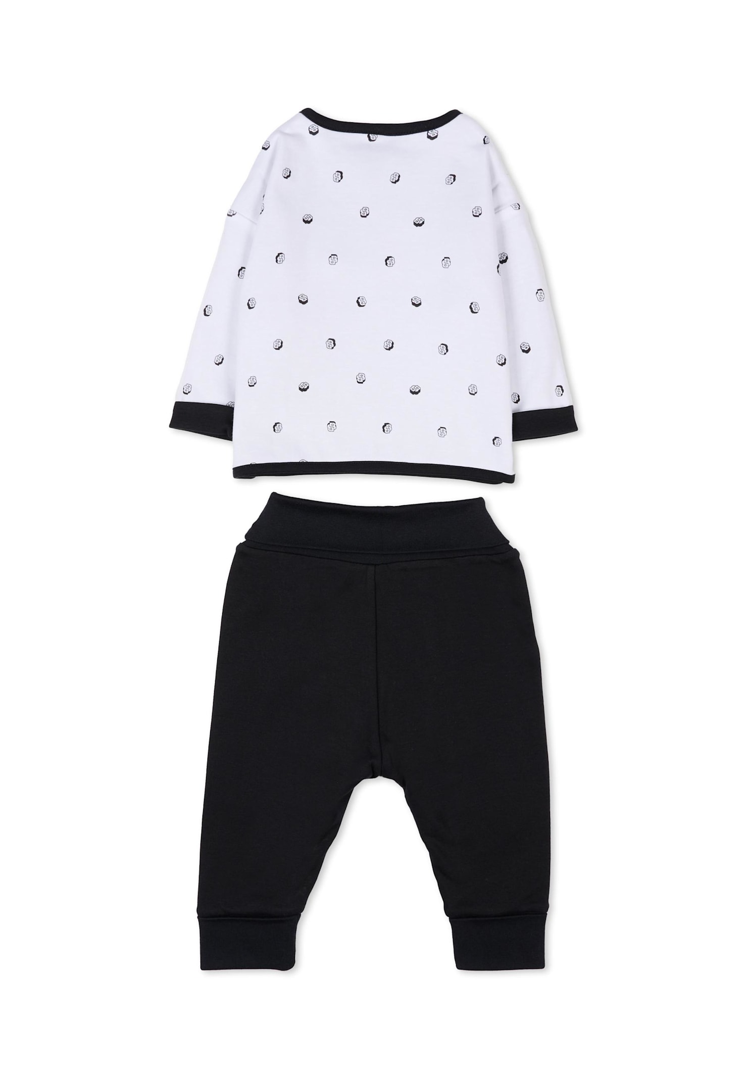 Hugo Boss Reversible Suit For Baby Boy With Logo In Multi