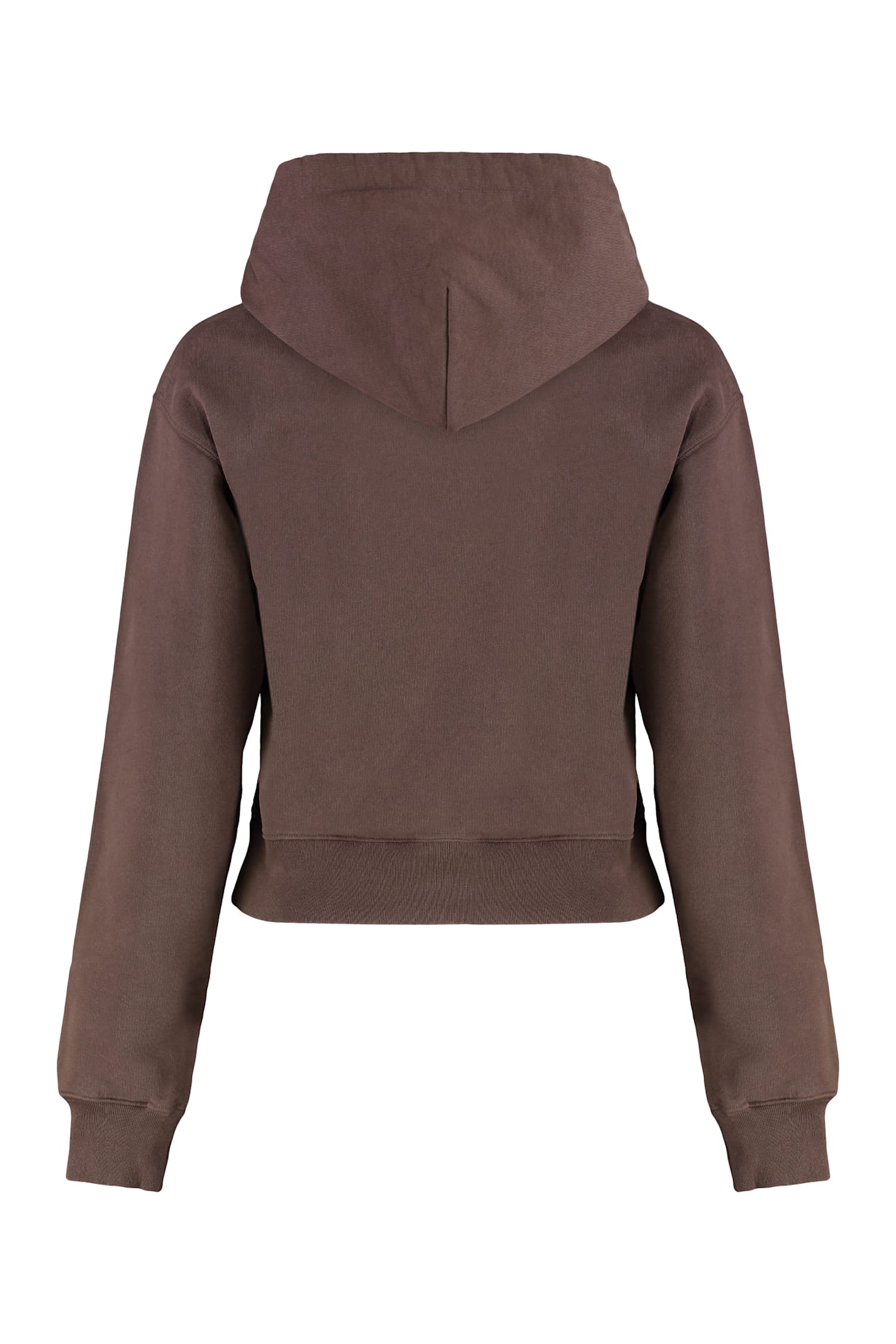 Jacquemus Le Hoodie Gros Grain Hooded Cotton Sweatshirt In Brown