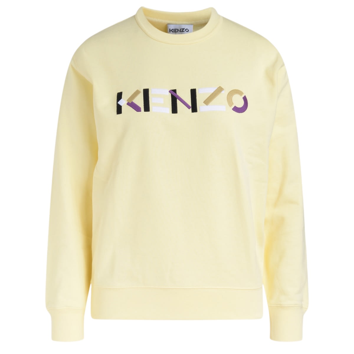 Kenzo logo womens sweatshirt in cream color
