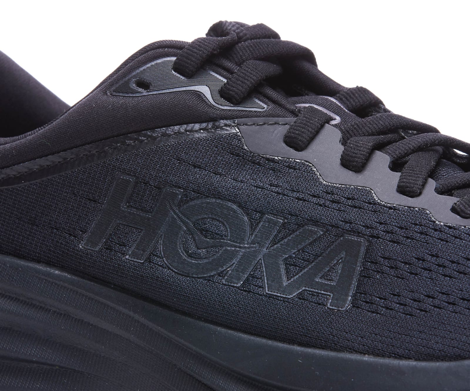 Shop Hoka Bondi 8 Sneakers In Bblc Black / Black