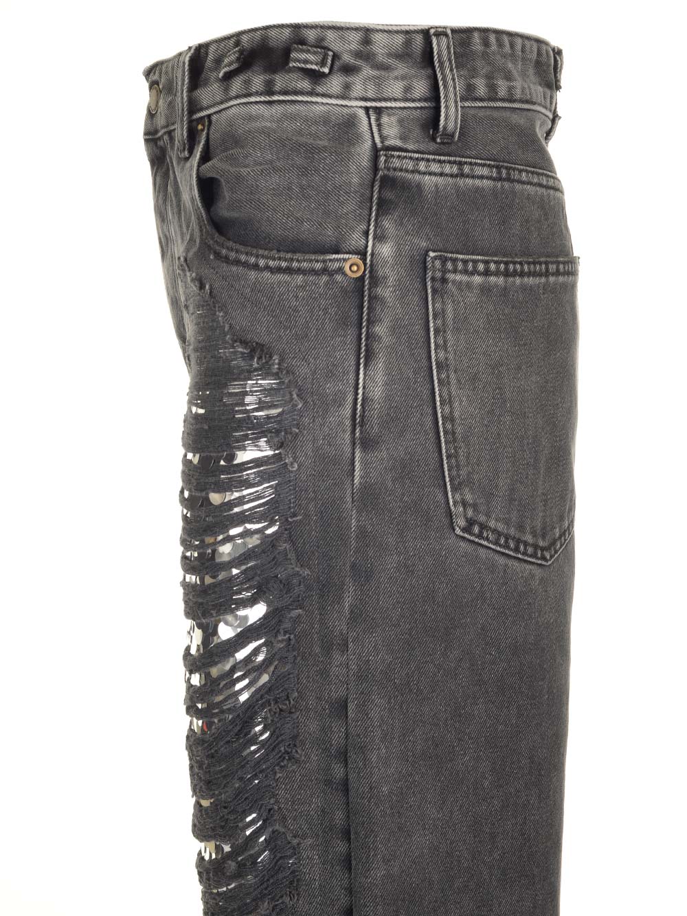 Shop Darkpark Karen Distressed Denim In Black