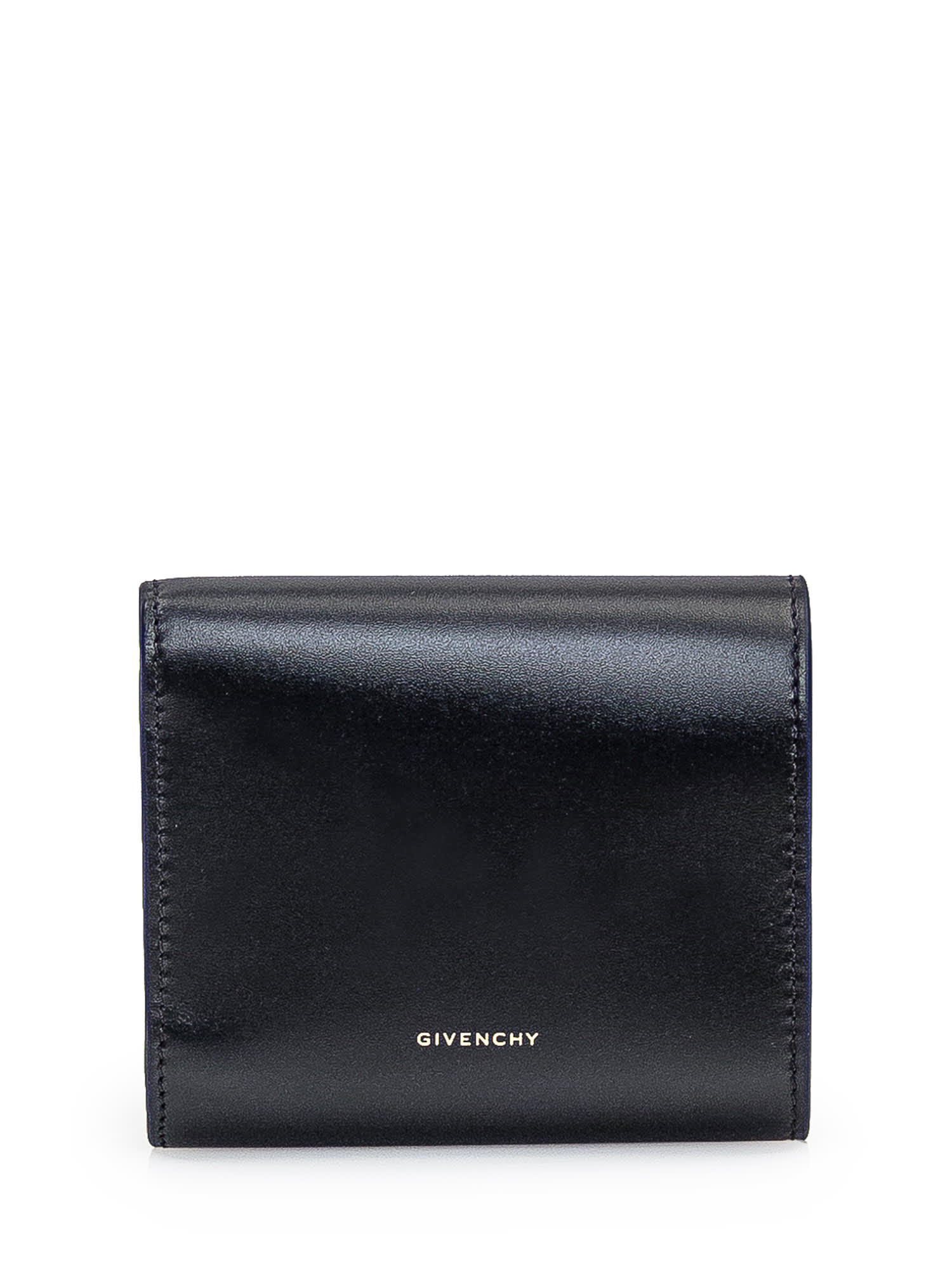 Shop Givenchy Leather 4g Wallet In Black