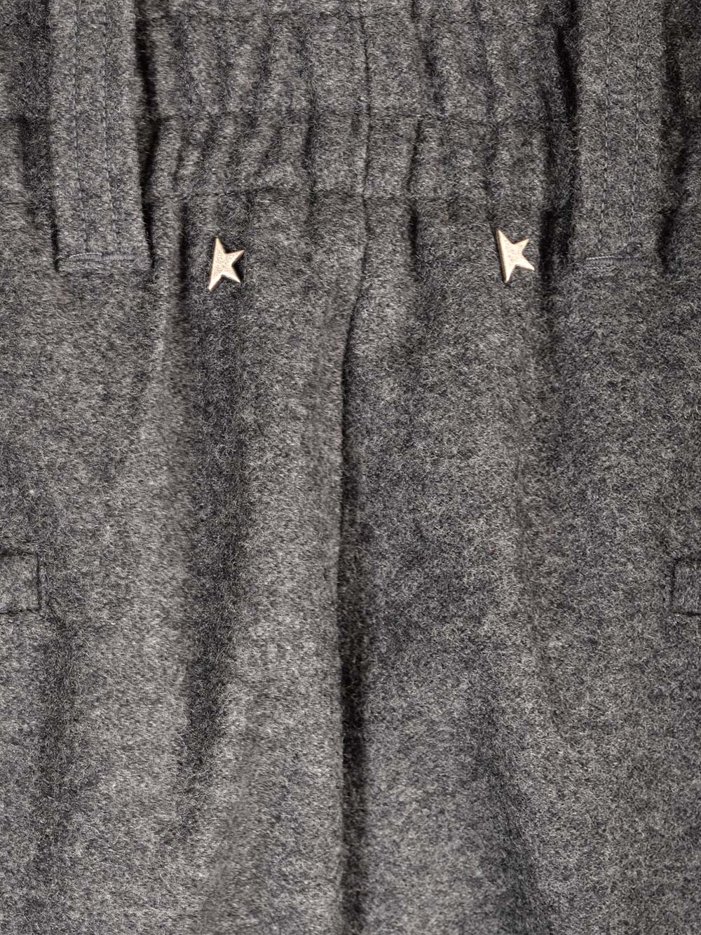 Shop Golden Goose Wool Trousers In Charcoal