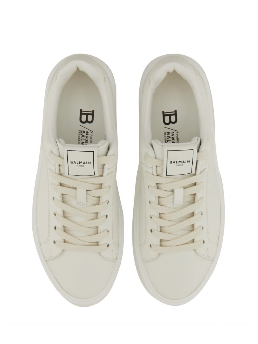 Shop Balmain B-court Sneaker In White