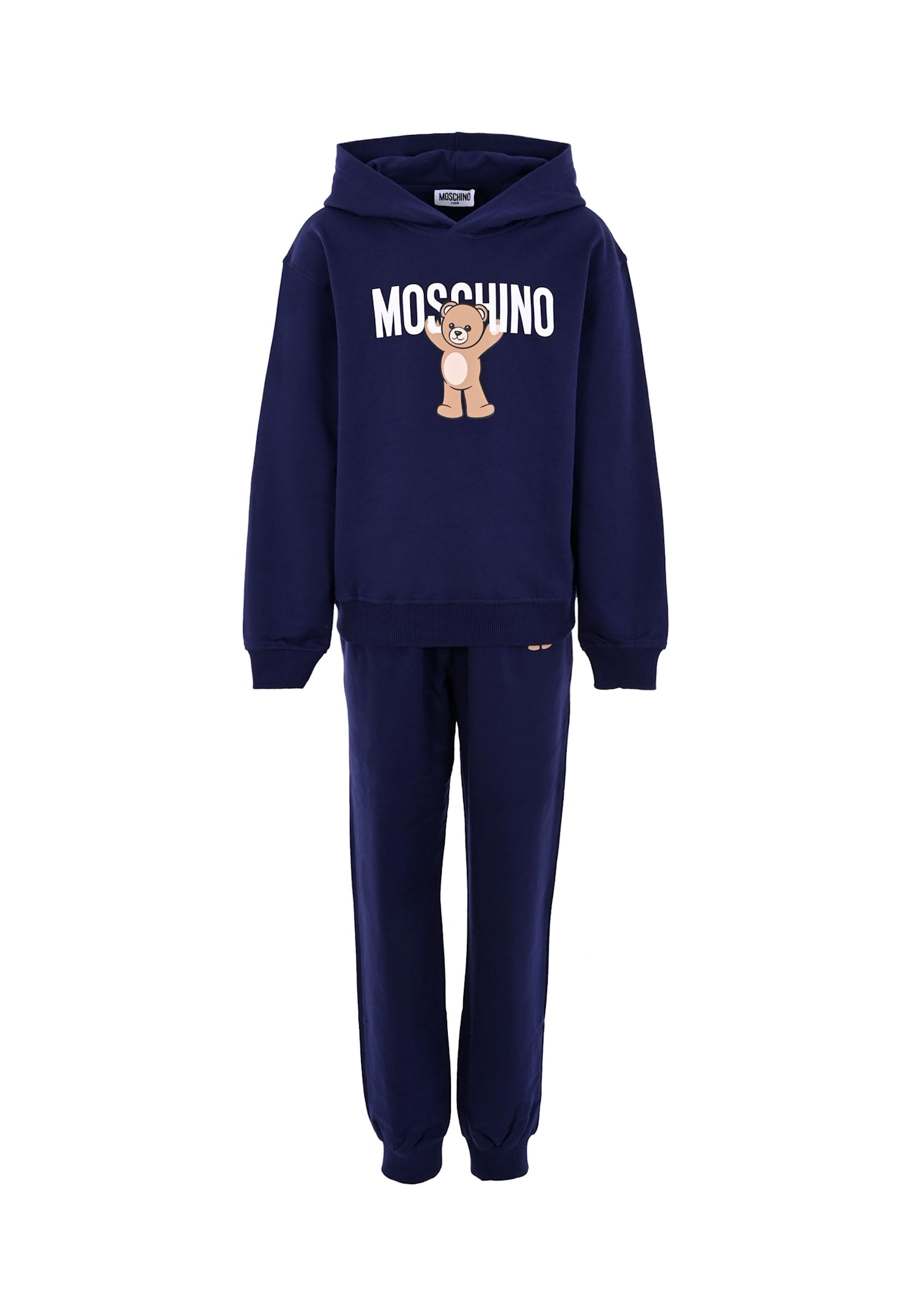 Moschino Blue Suit For Kids With Teddy Bear In Blue