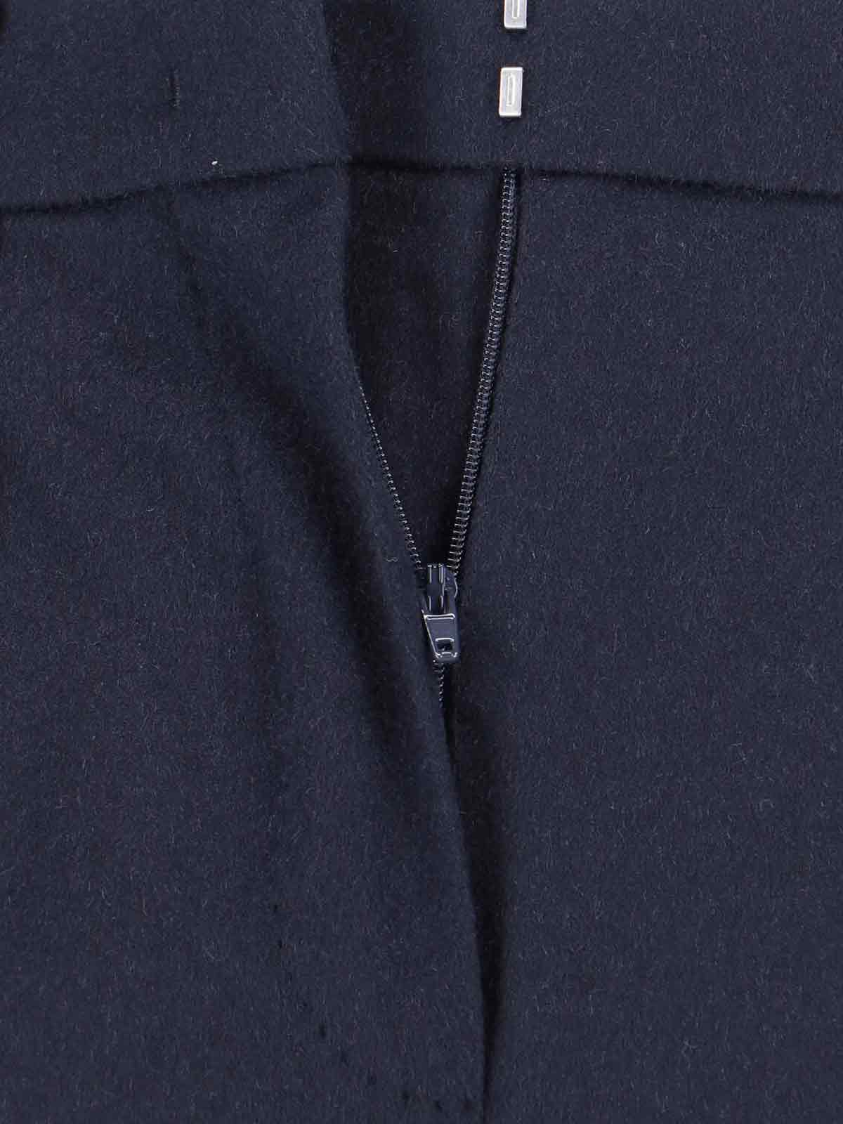 Max Mara Straight Trousers With Pleats And Pockets In Blue