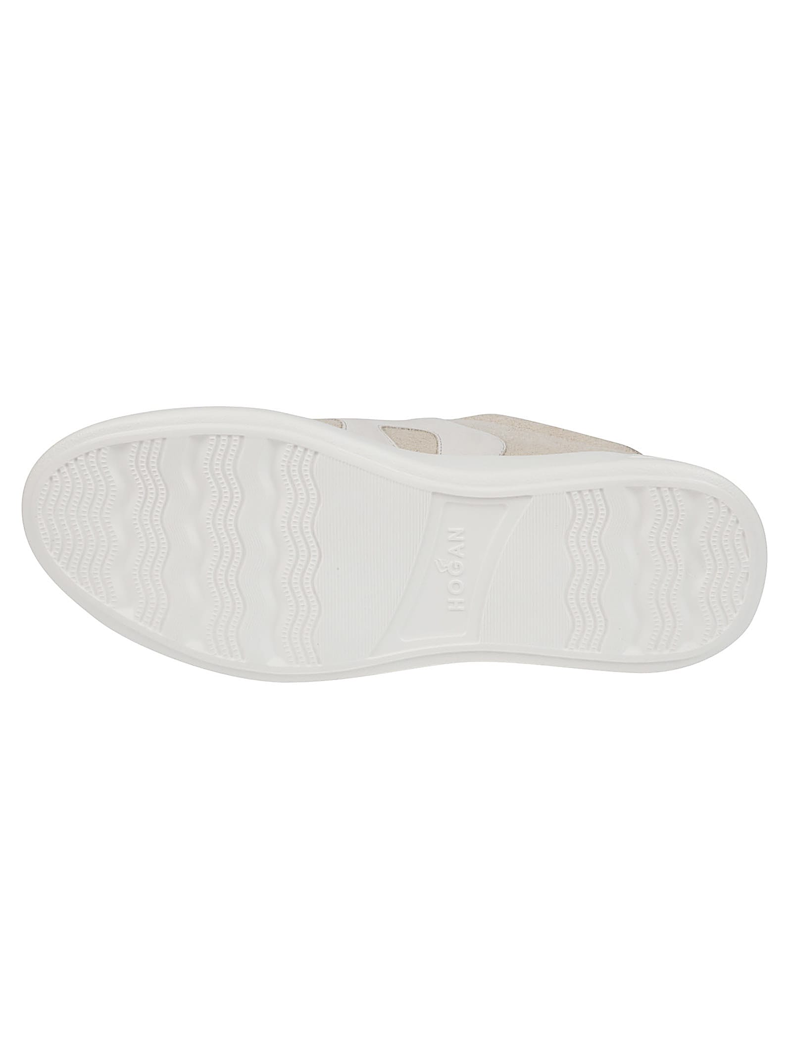 Hogan Low Top Sneakers With Rubber Sole And Suede Upper In Neutral