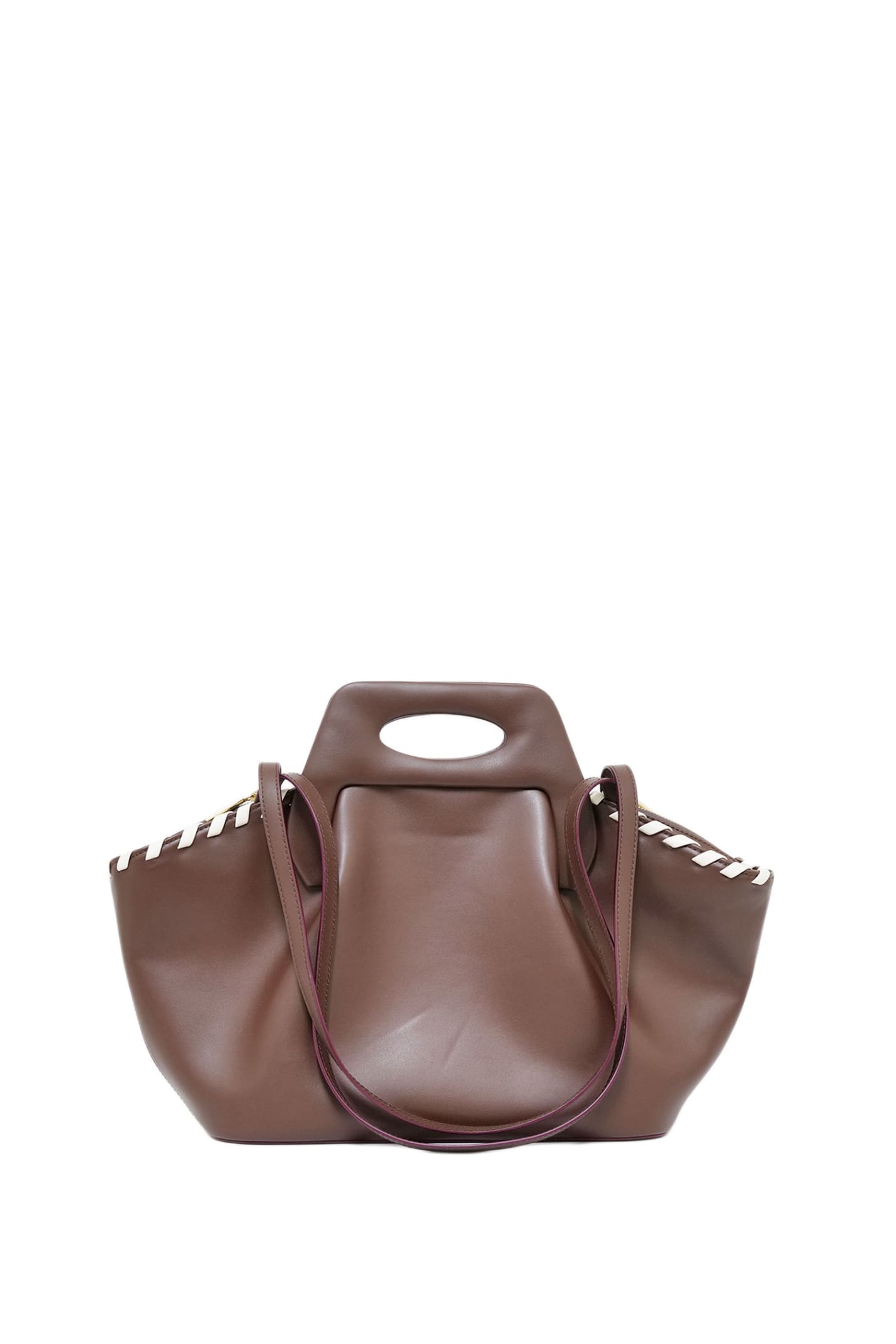 Shop Themoirè Handbag In Brown