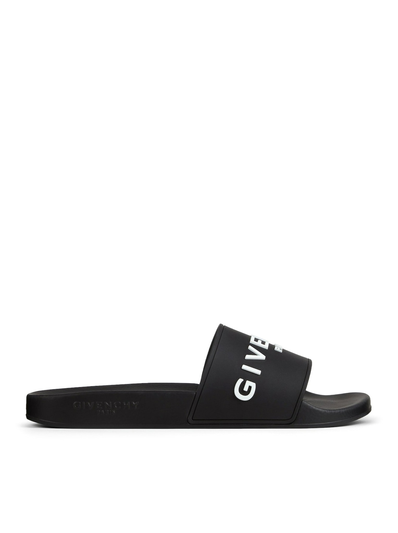 Slide Flat Sandals In Rubber