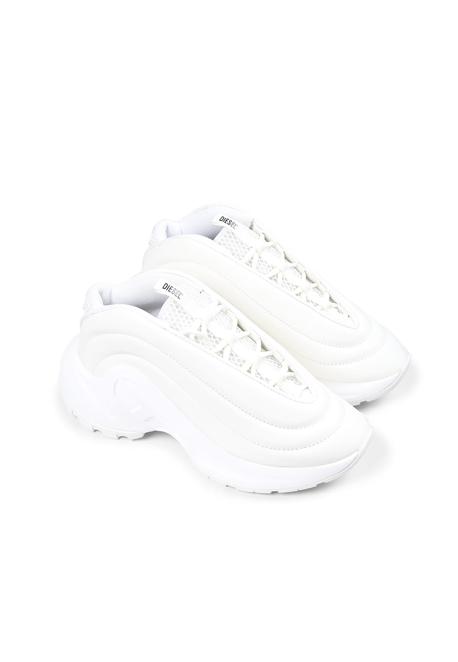 Diesel Kids White S-d-runner X Sneakers In White