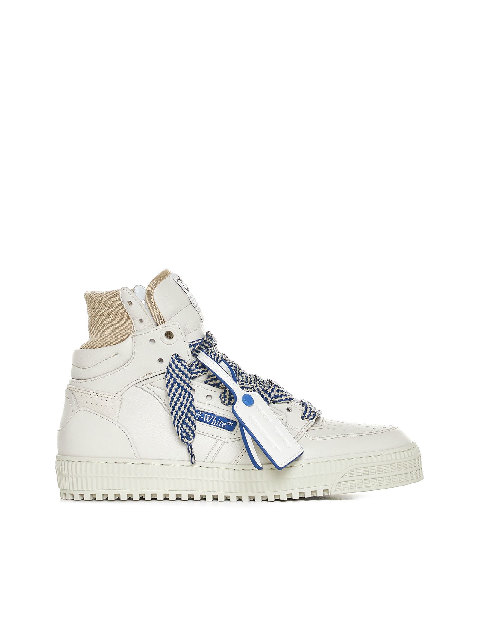 Shop Off-white Sneakers In Cream Navy Bl