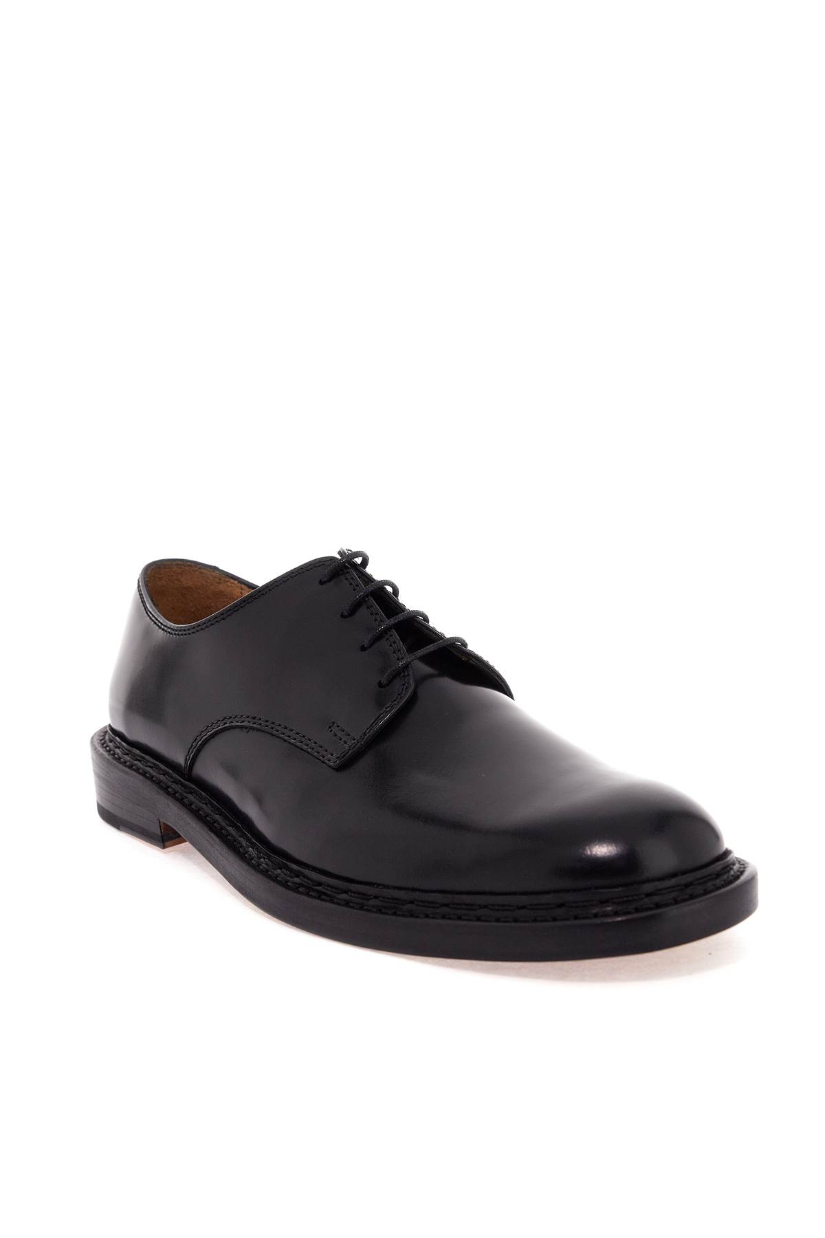 Shop Our Legacy Laced Uniform Parade Shoes In Black Leather (black)