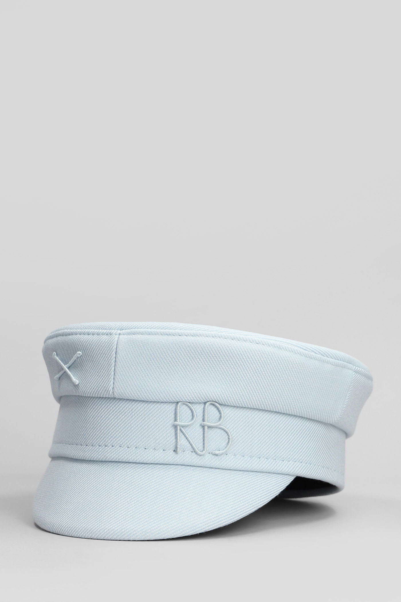 Ruslan Baginskiy Baker Boy Hats In Cyan Wool In Blue
