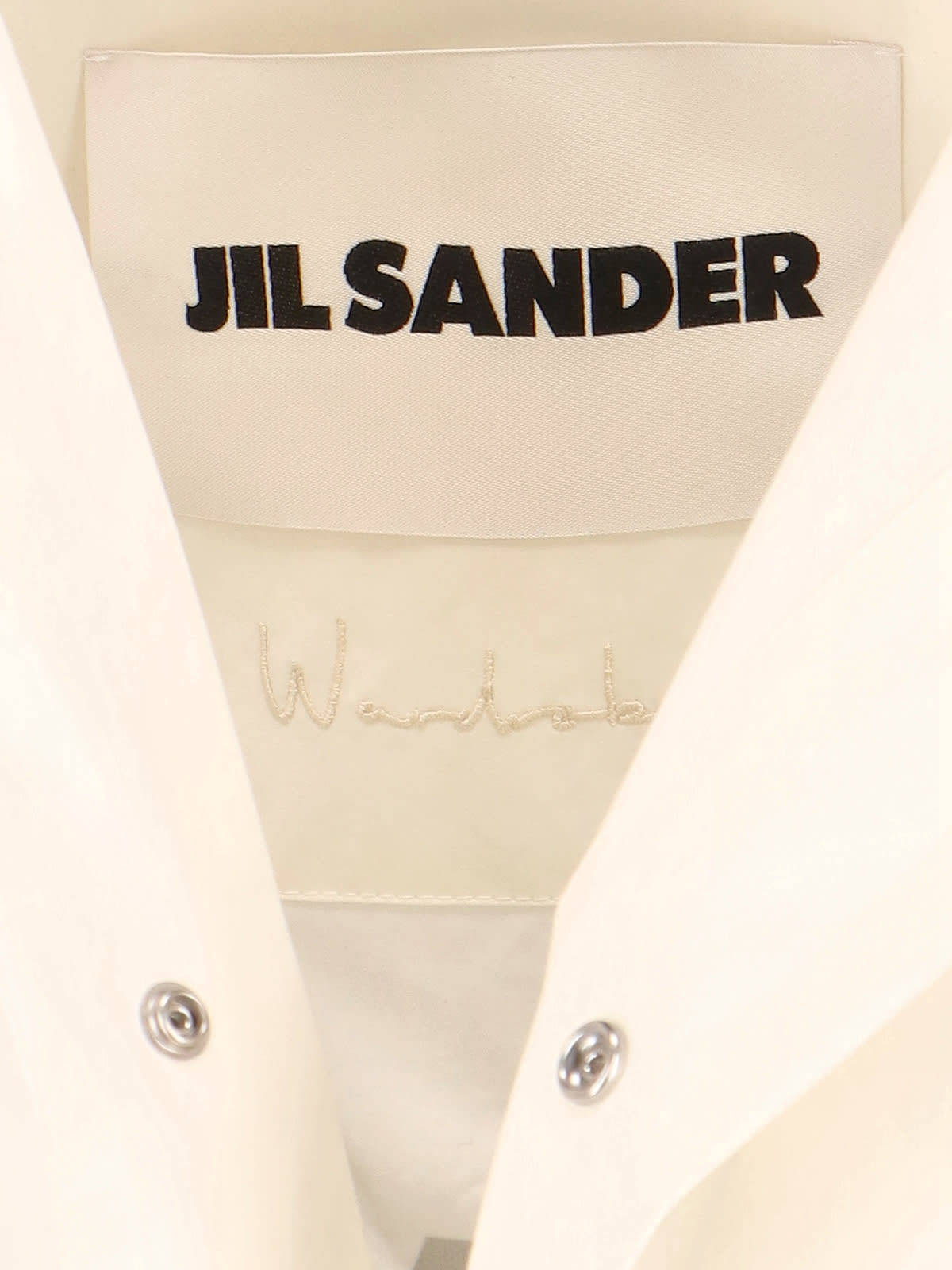 Shop Jil Sander Logo Parka On The Back In White