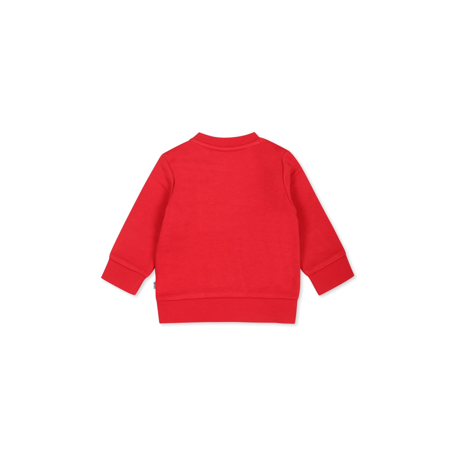 Hugo Boss Red Sweatshirt For Baby Boy With Logo In Red