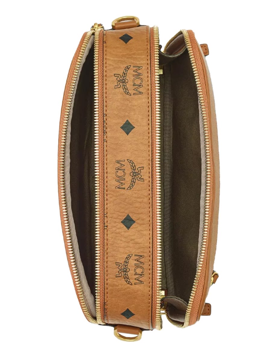 Mcm Diamond Camera Bag In Visetos In Brown