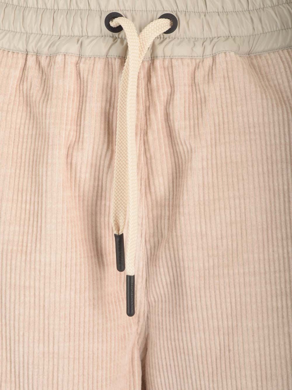 Shop Moncler Corduroy Trousers In Rose