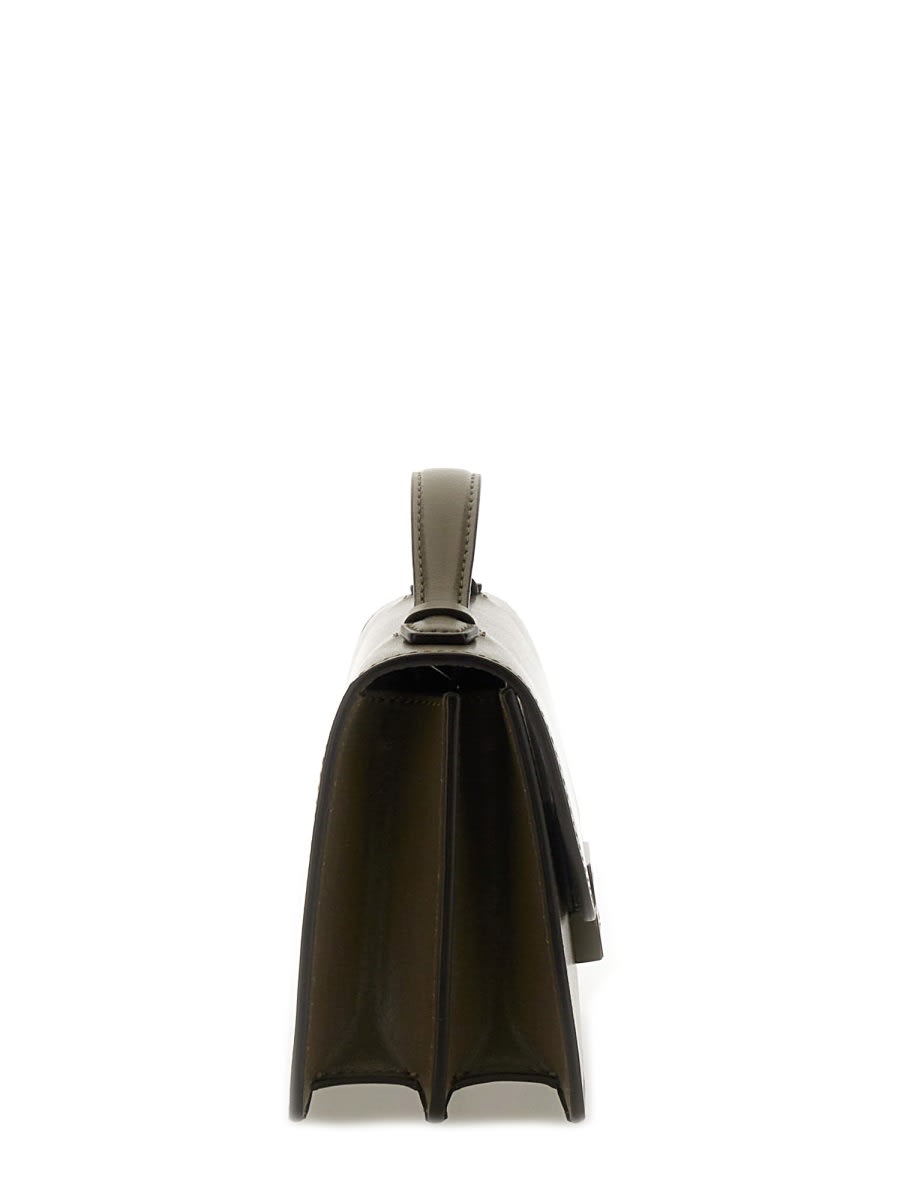 Victoria Beckham Mini Bag With Top Handle And Adjustable Strap In Brown