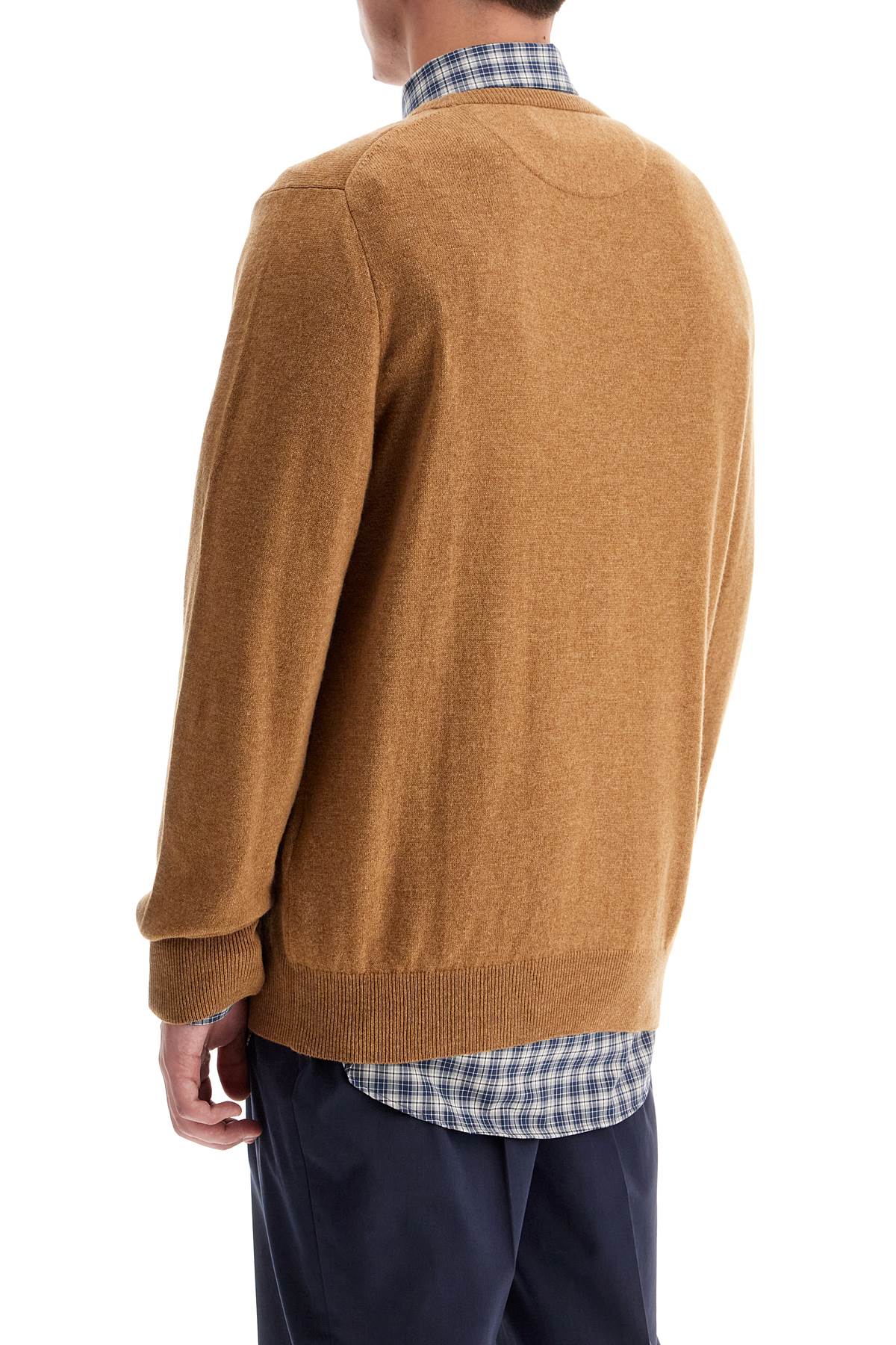 Shop Polo Ralph Lauren Wool Pullover With Pony Embroidery In Latte Brown Heather (brown)