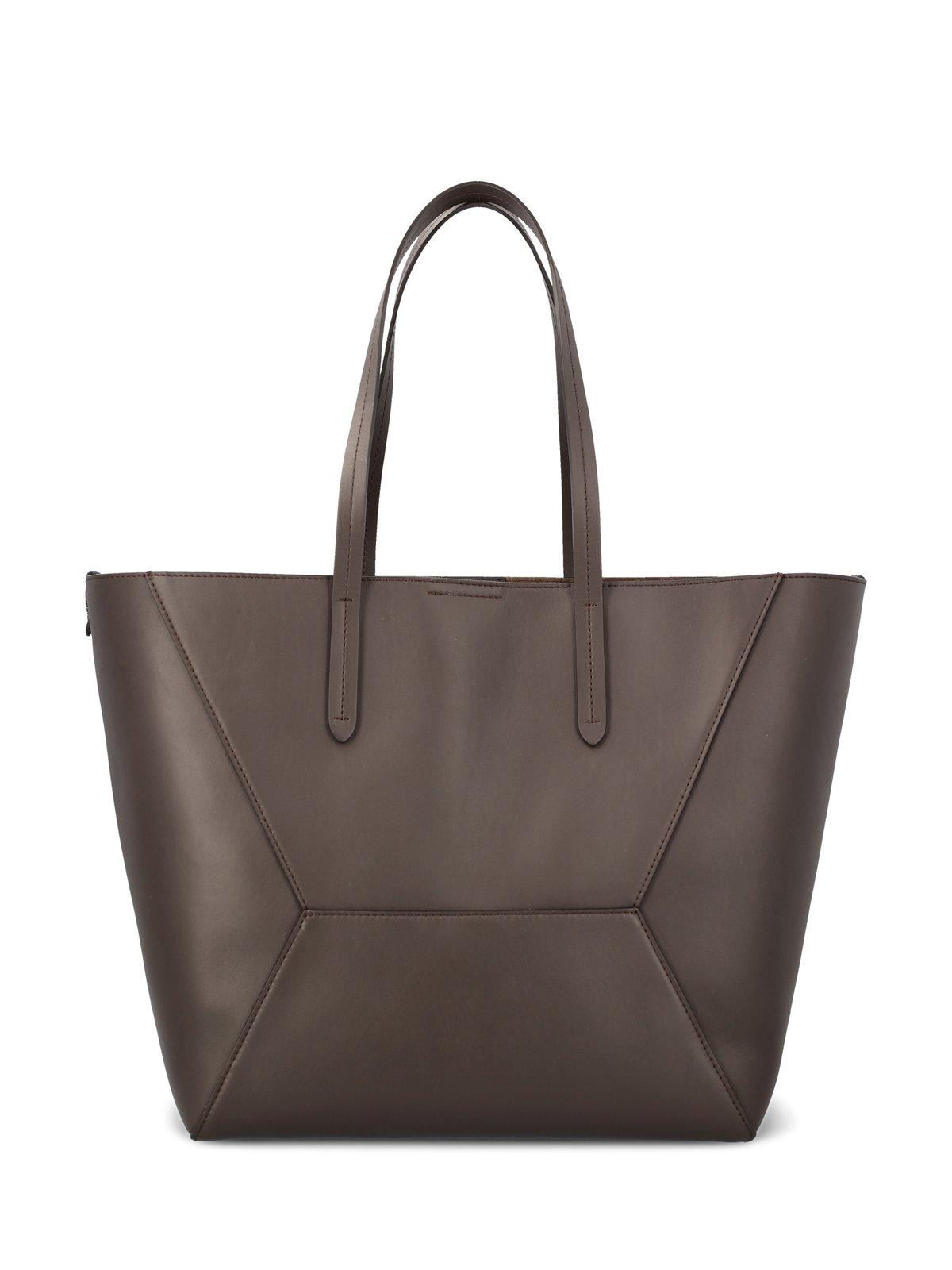 Shop Brunello Cucinelli Monili Shopping Bag In Dark