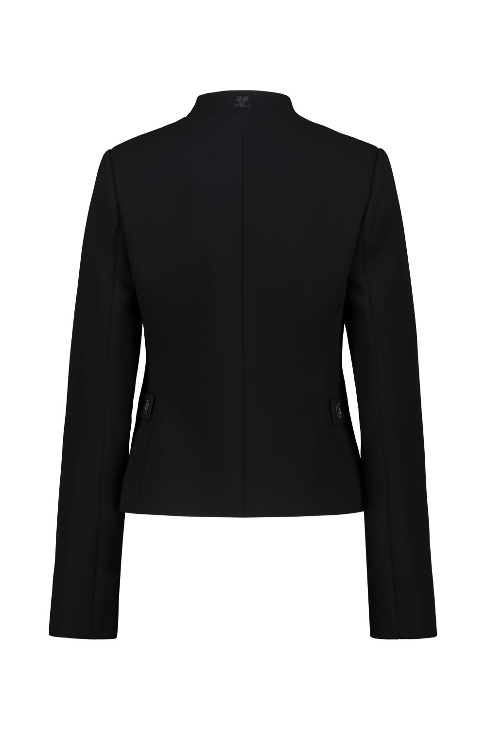 Shop Courrèges Tailored Jacket Officer Heritage Crepe In Black