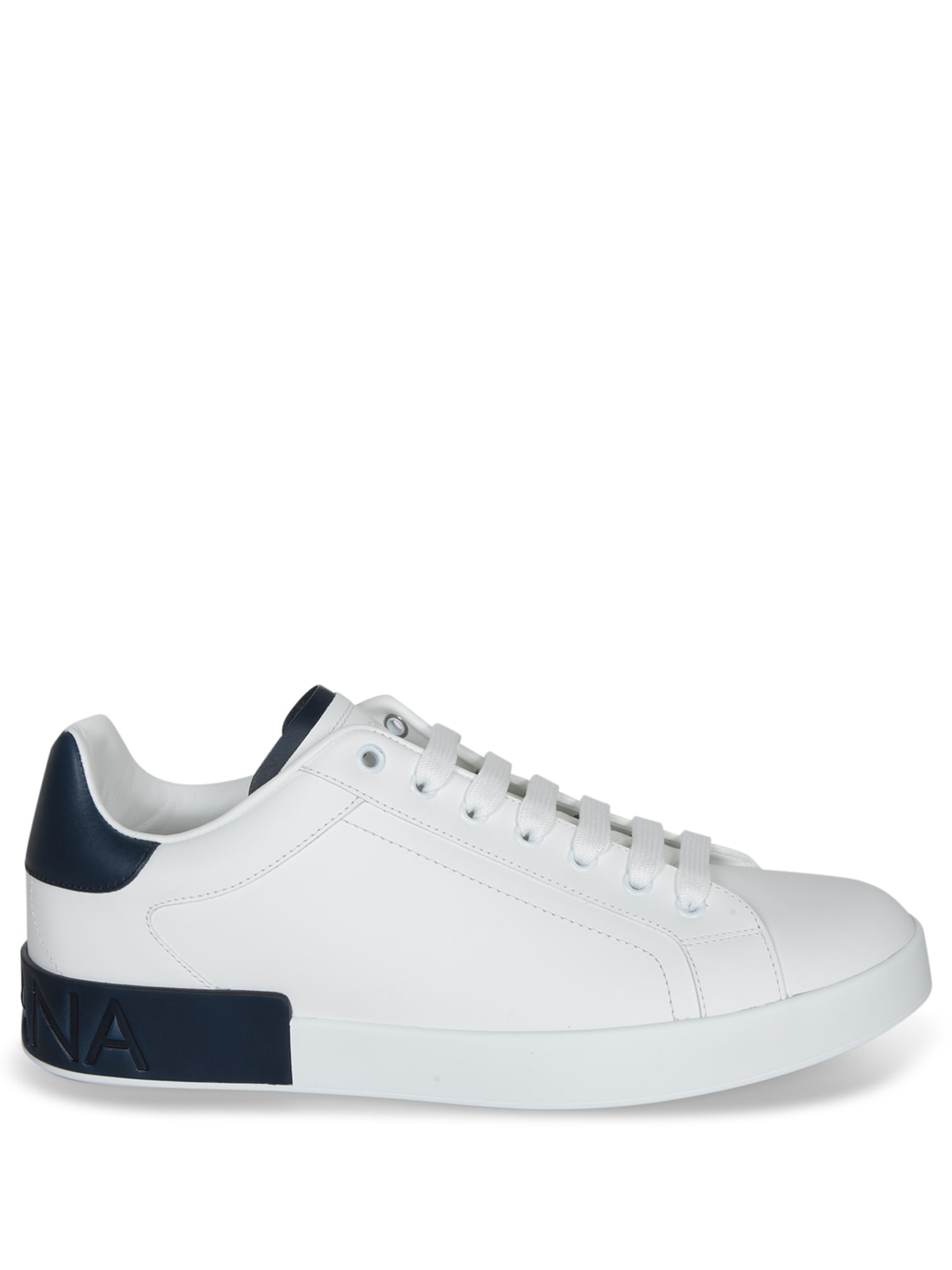 Dolce & Gabbana White Sneakers With Minimalist Design And Cushioned Sole In White