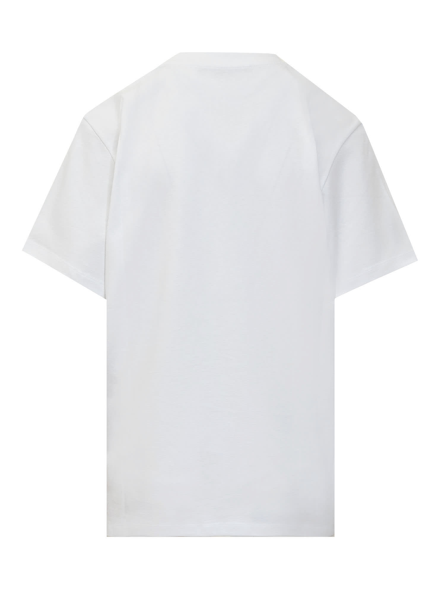 Shop Stella Mccartney Crystal Embellis T-shirt In Pure White