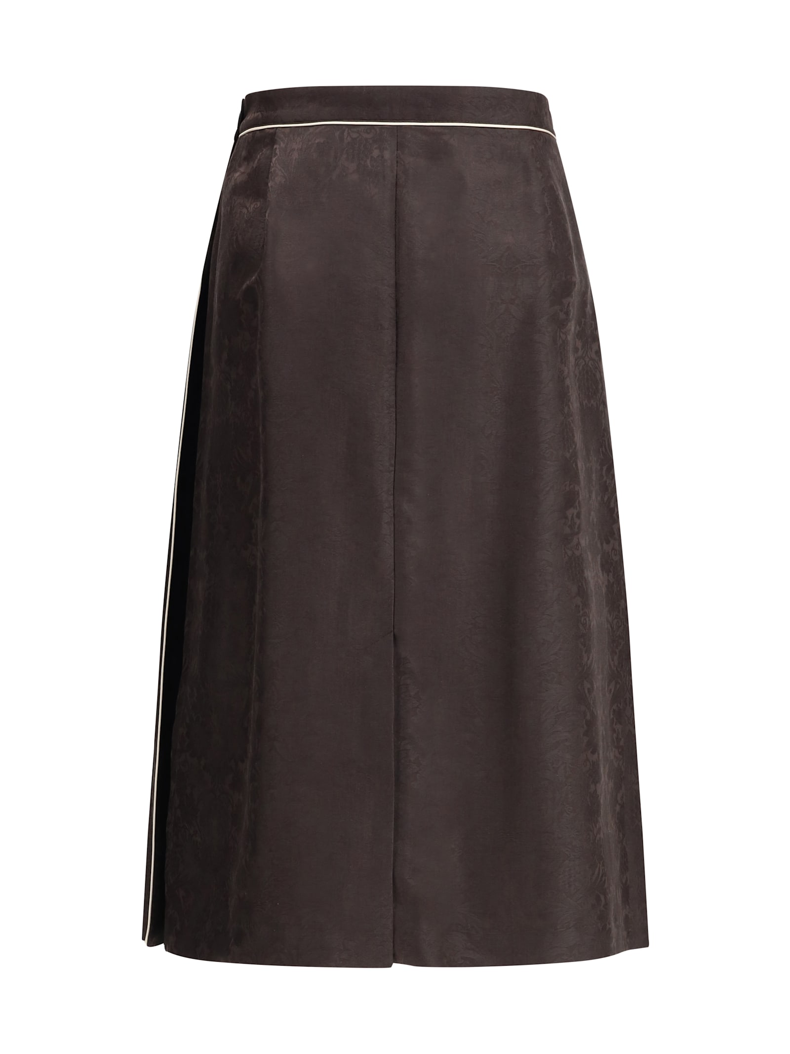 Burberry Women Sunflower Pleated Silk Skirt In Brown