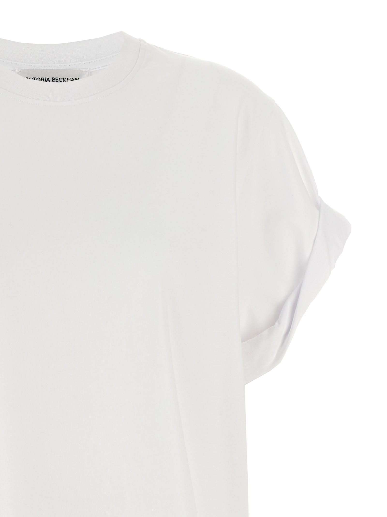 Shop Victoria Beckham Mini Logo Embroidery T-shirt In White
