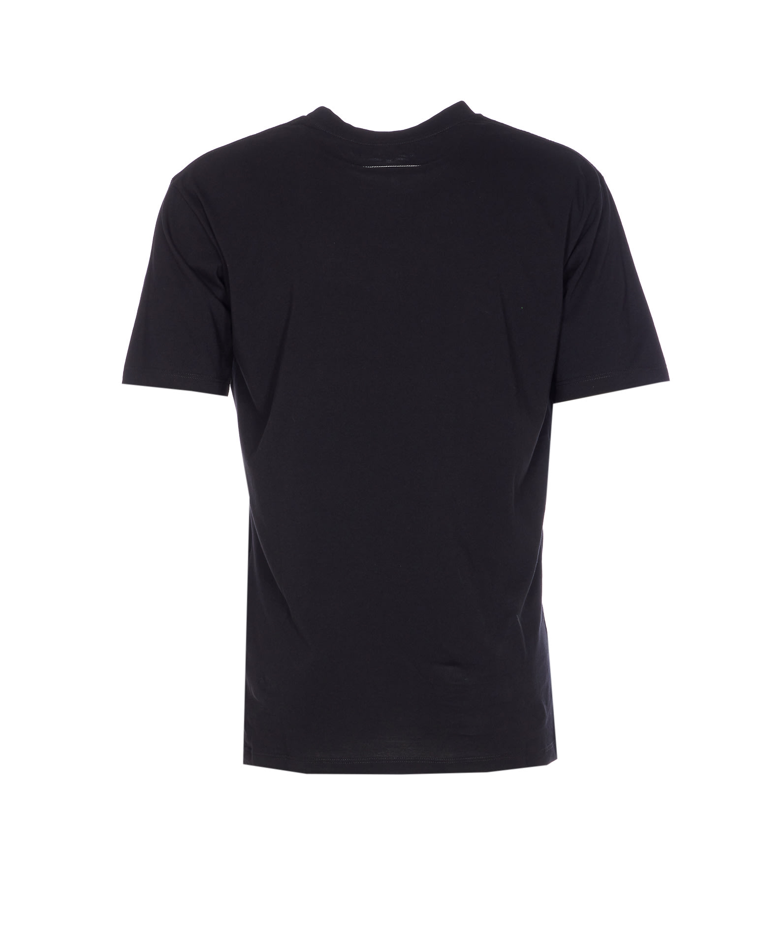 Mm6 Maison Margiela Mm6 By Maison Margiela Gradient Effect Black T-shirt With Subtle Graphic Print In Black