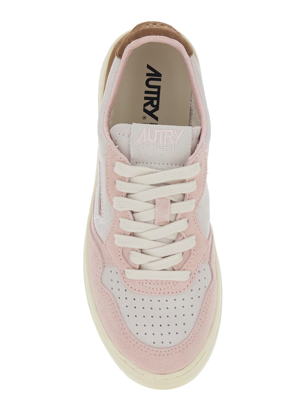 Autry Medalist Multicolor Low Top Sneakers With Logo Detail In Leather And Suede Woman In Multi