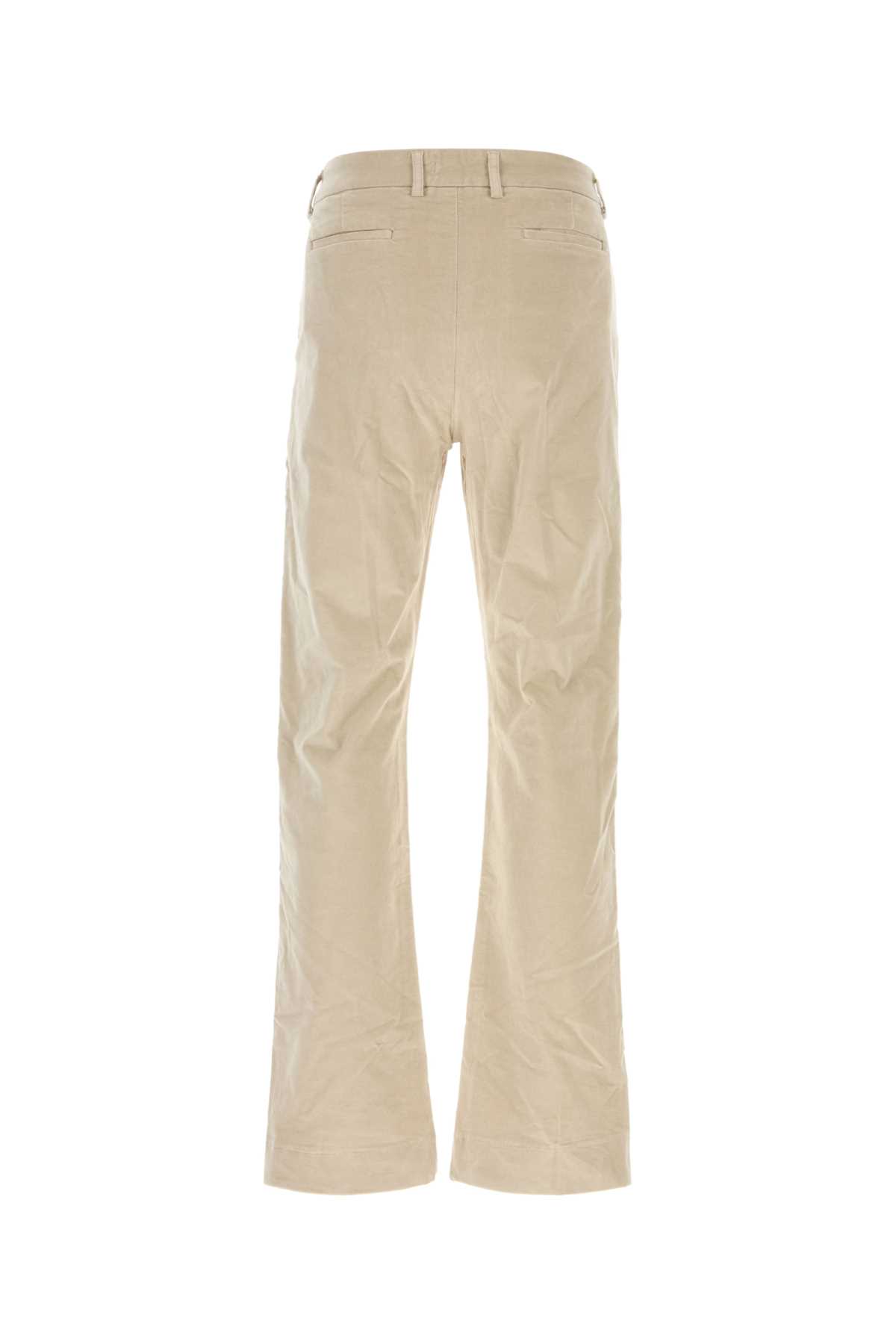 Gimaguas Velvet Rene Trousers Pockets Belt Loops In Neutral