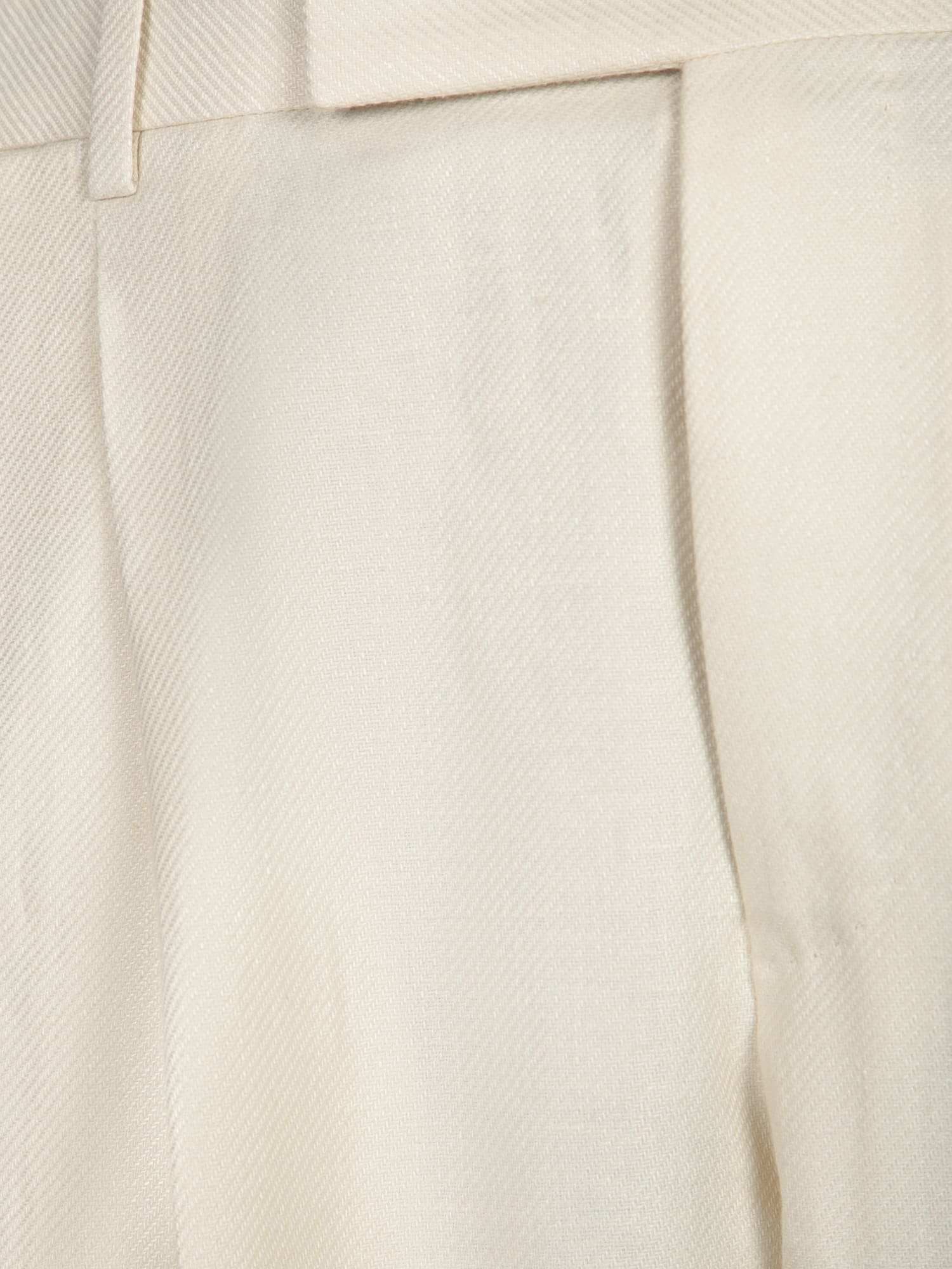Pt Torino Cotton-linen Blend Trousers With Modern Tailoring In Beige