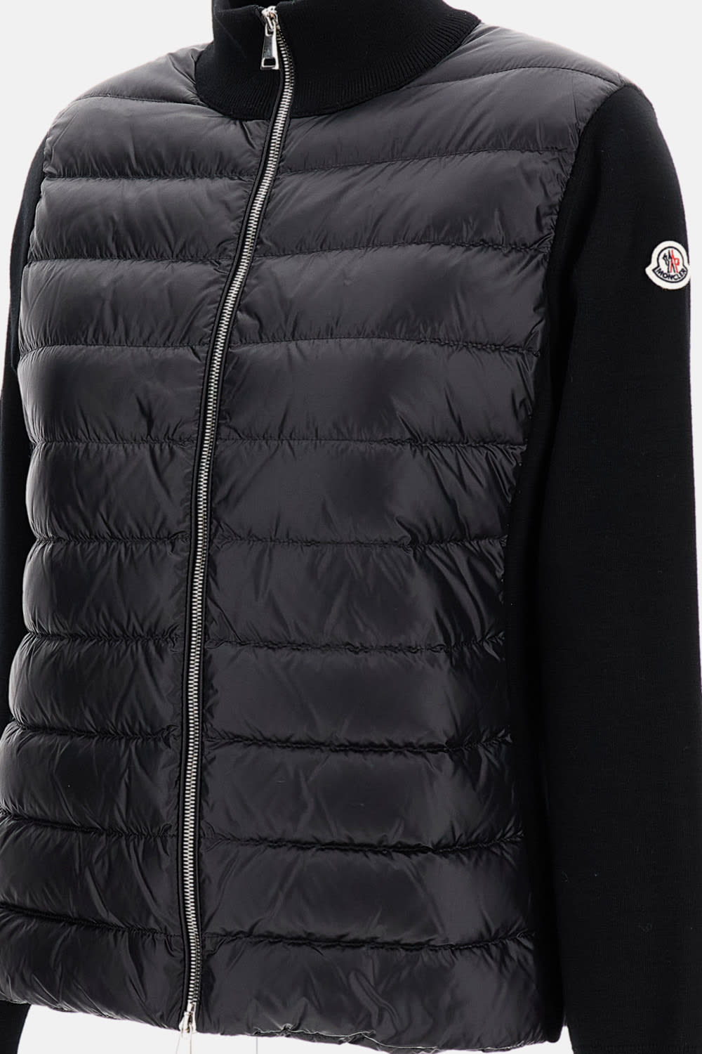 Moncler Zip-up Cardigan Jacket In Black