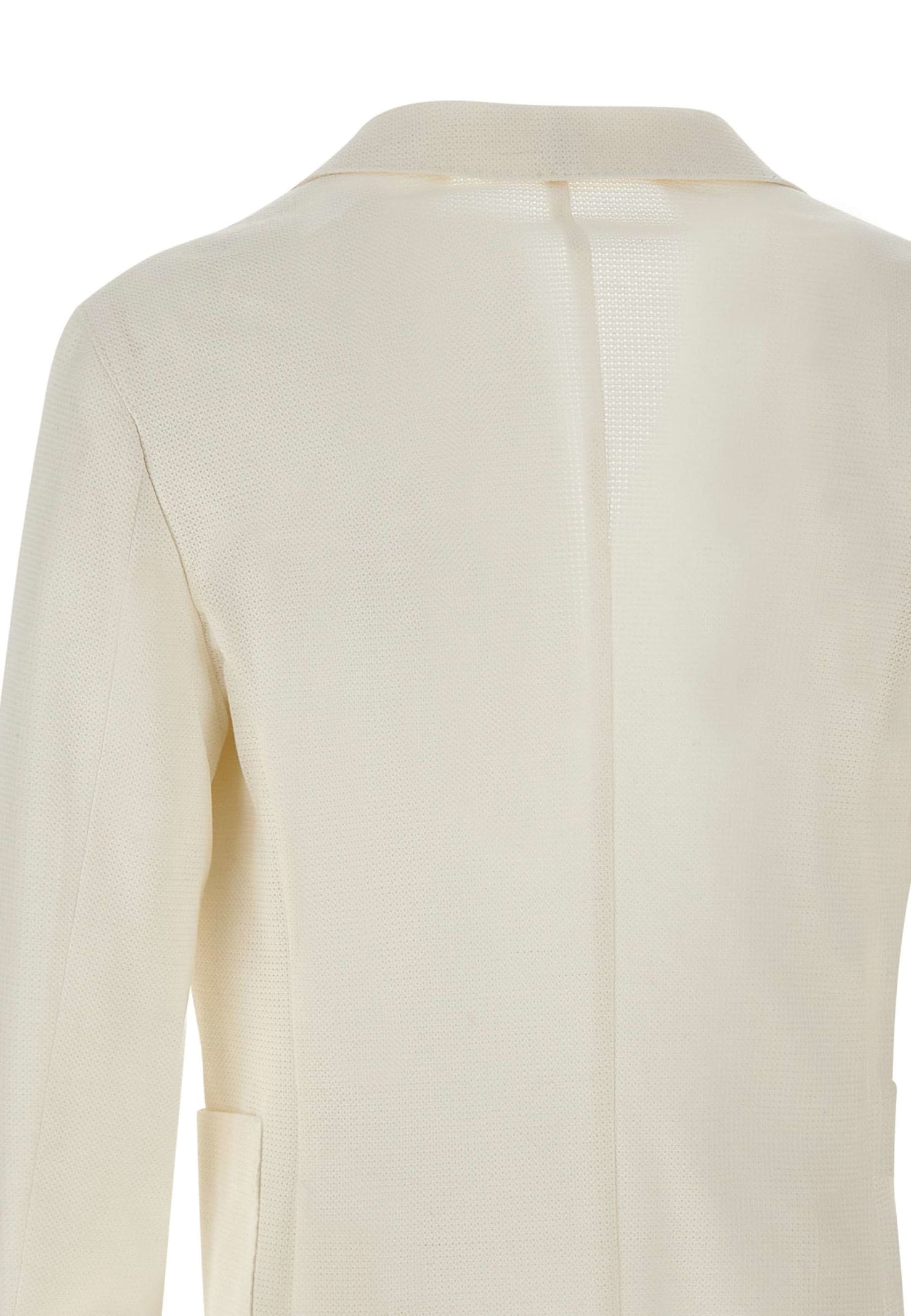 Shop Barba Napoli Cotton Blazer In White
