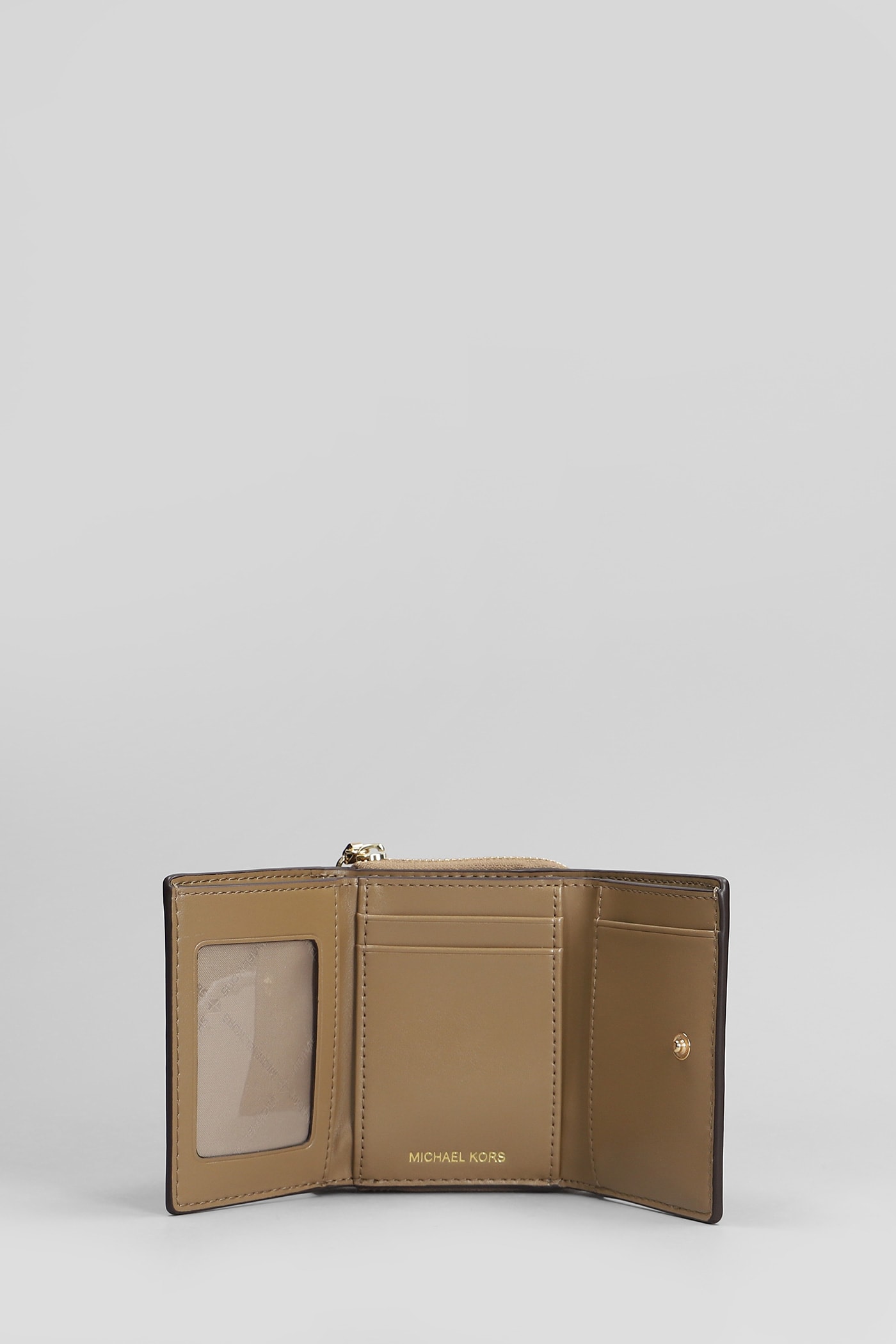Michael Kors Empire Wallet In Taupe Leather In Taupe