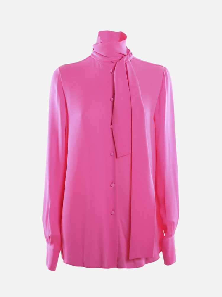 Valentino Silk Shirt With Bow Detail