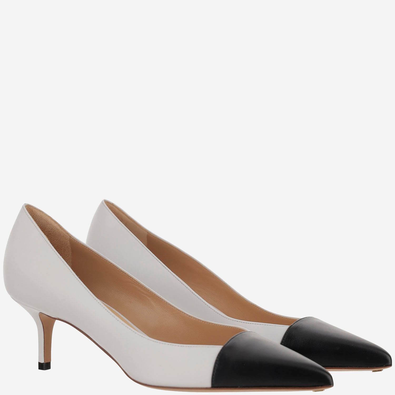Francesco Russo Two-tone Leather Pumps In Black