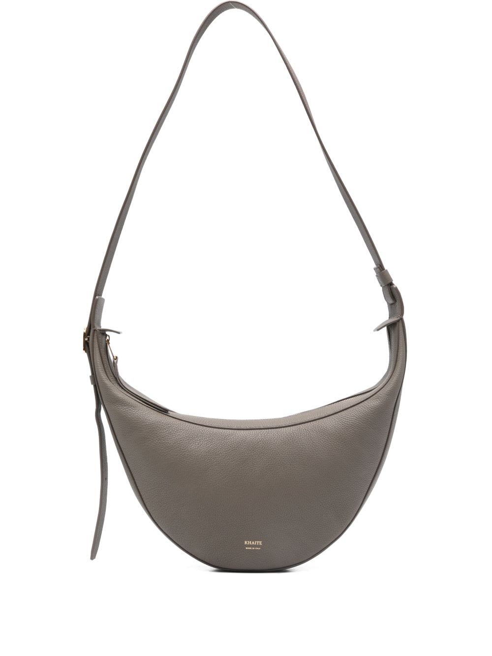Khaite Augustina Small Leather Crossbody Bag In Gray