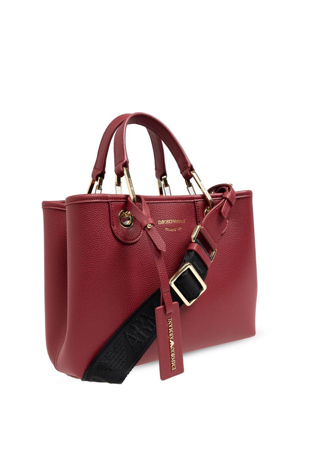 Shop Emporio Armani Bag Type Shopper In Vino/tempesta