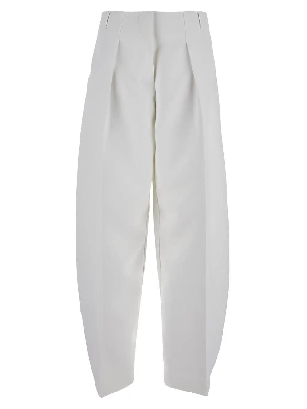 Shop Jacquemus Le Pantalon Ovalo Trouser In White