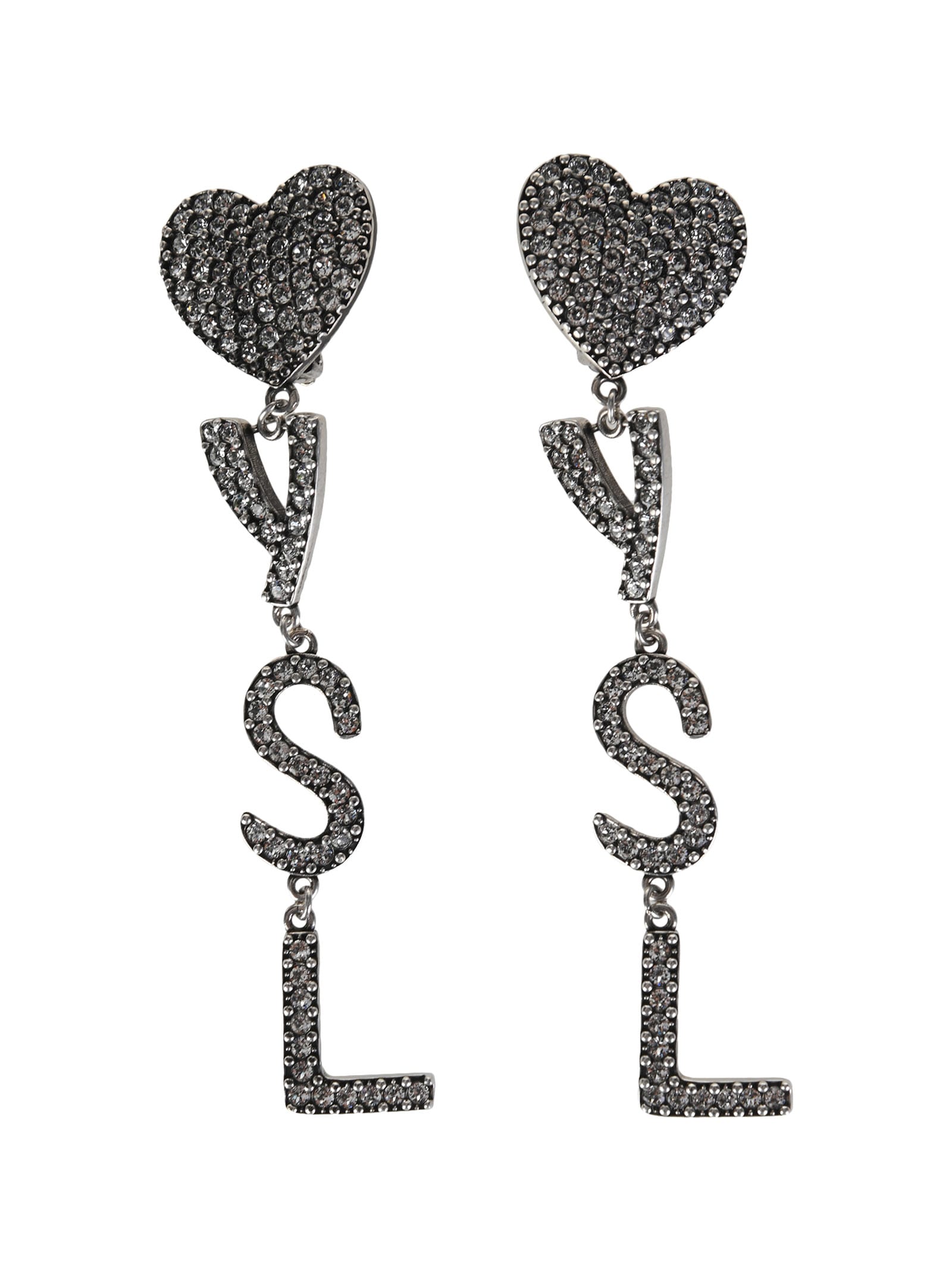 Saint Laurent Ysl Heart Earrings
