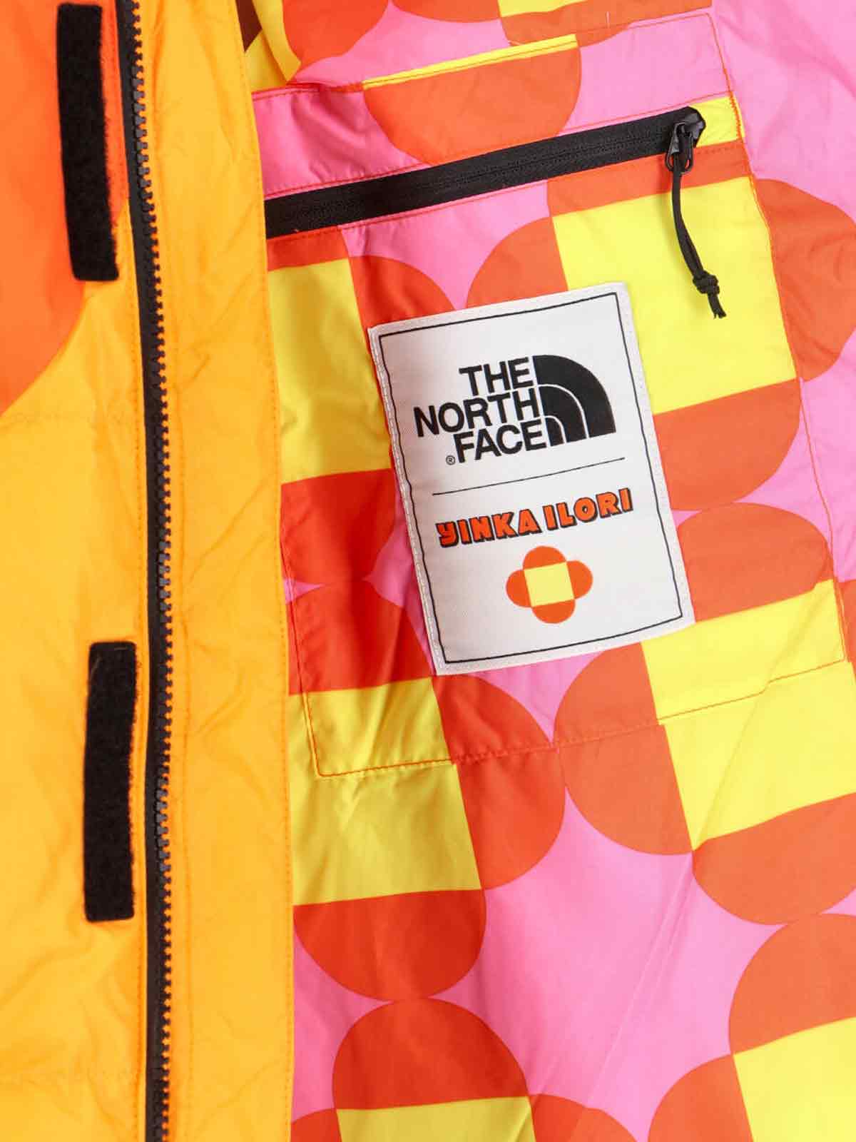 Shop The North Face X Yinka Ilori Two-tone Down Jacket In Orange